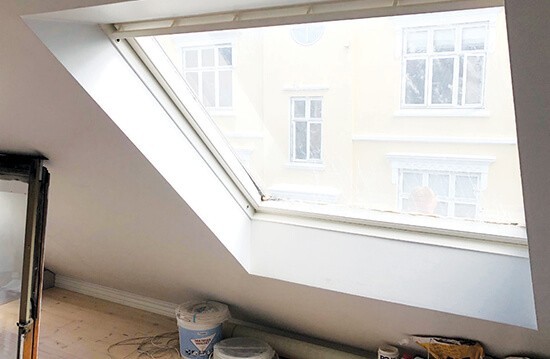 Adding light to an interior - roof window