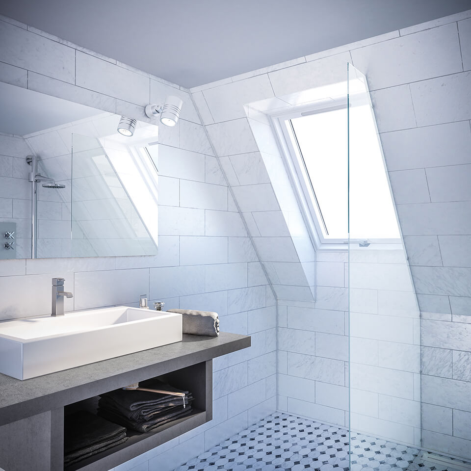 Better Safe PVC roof window bathroom