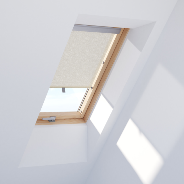 BLACKOUT Skylight Roller Blinds For Dakea Roof Windows White 