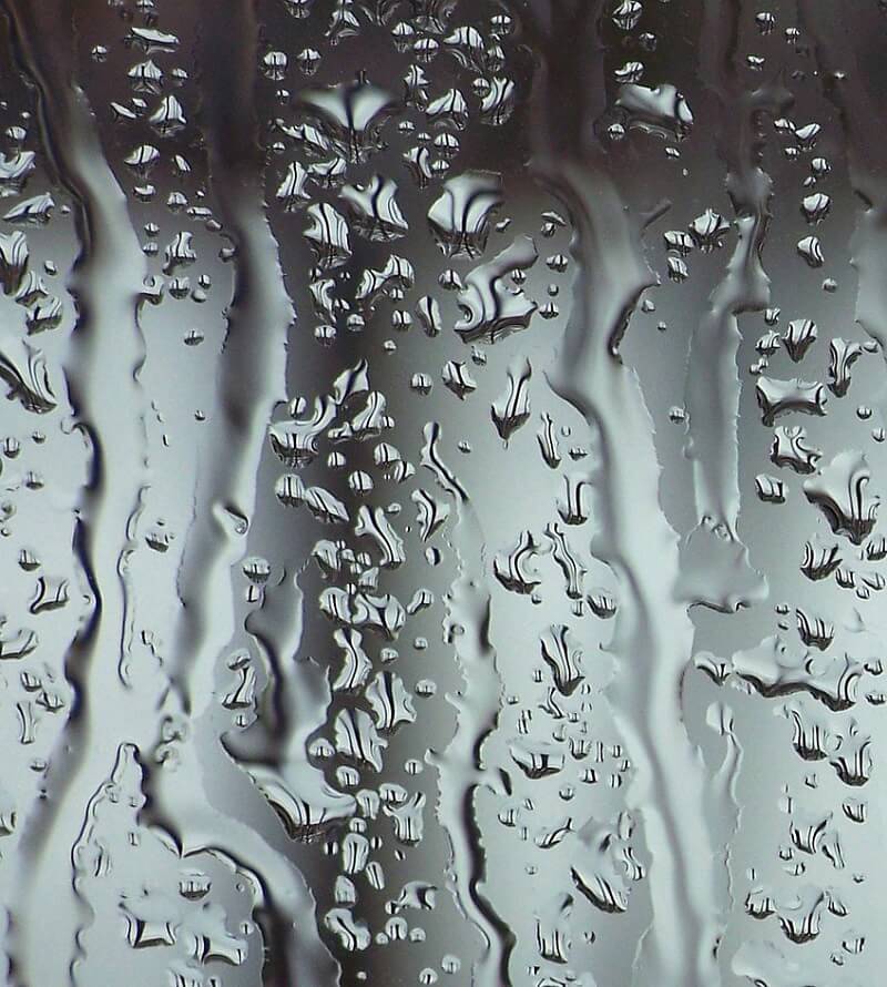 Water on window